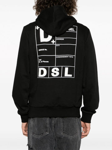 Diesel logo-print drawstring hoodie