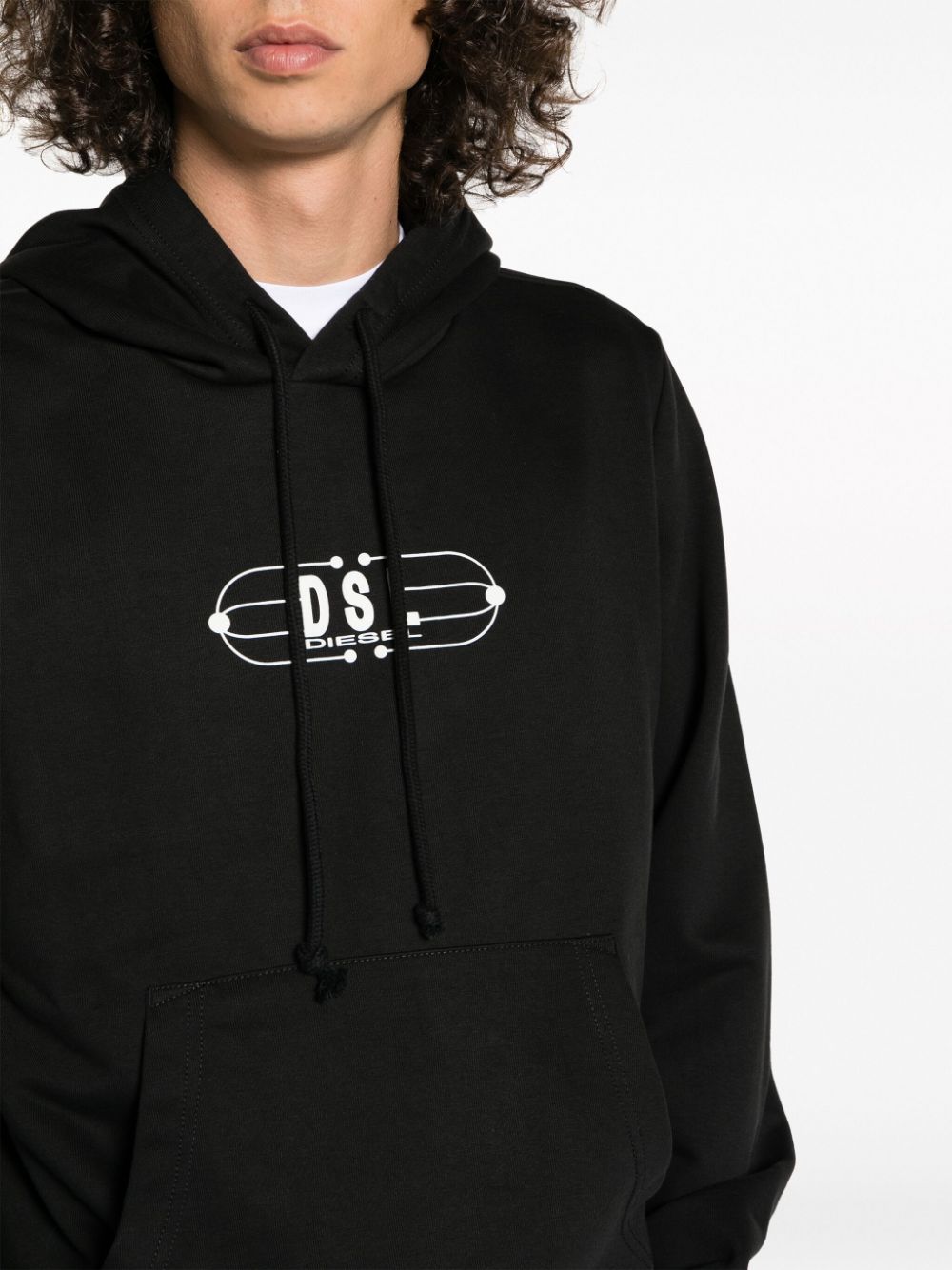 Diesel logo-print drawstring hoodie