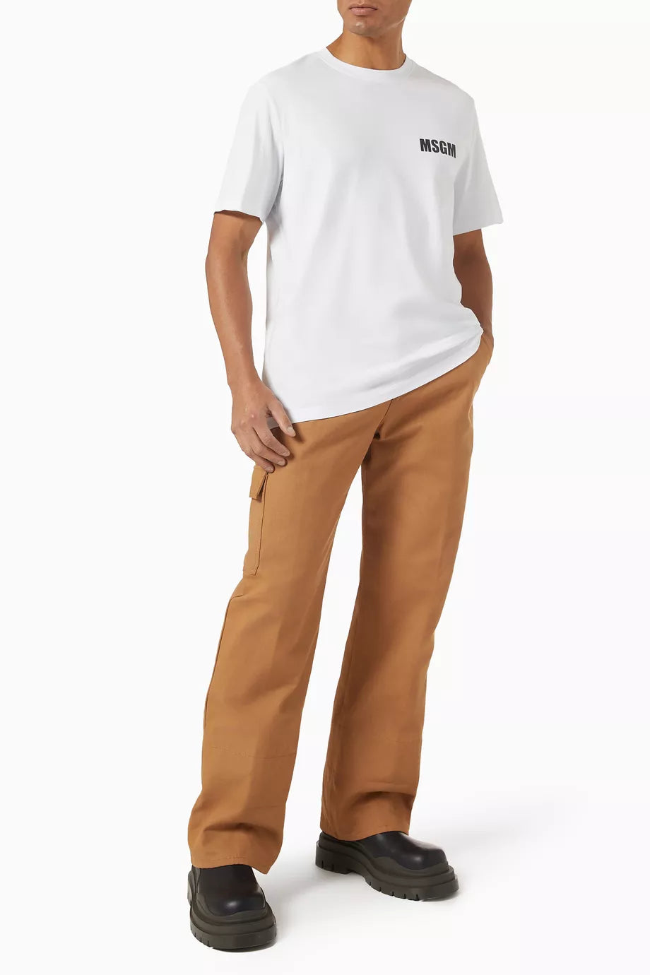 MSGM Logo T-shirt in Cotton Jersey