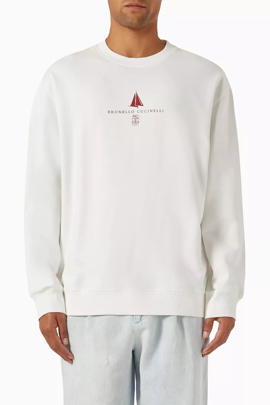 Brunello CucinelliNEW SEASON  Follow Logo Sweatshirt in French Terry