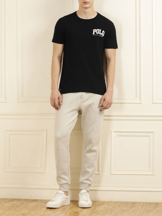 Brand logo Printed Regular Fit Tshirt Black