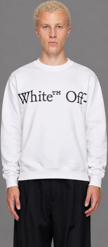 Monochrome Statement White Graphic Sweatshirt