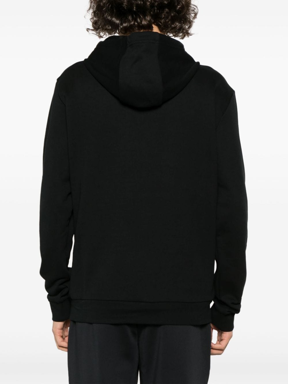 Ea7 Emporio Armani logo foil-print cotton hoodie