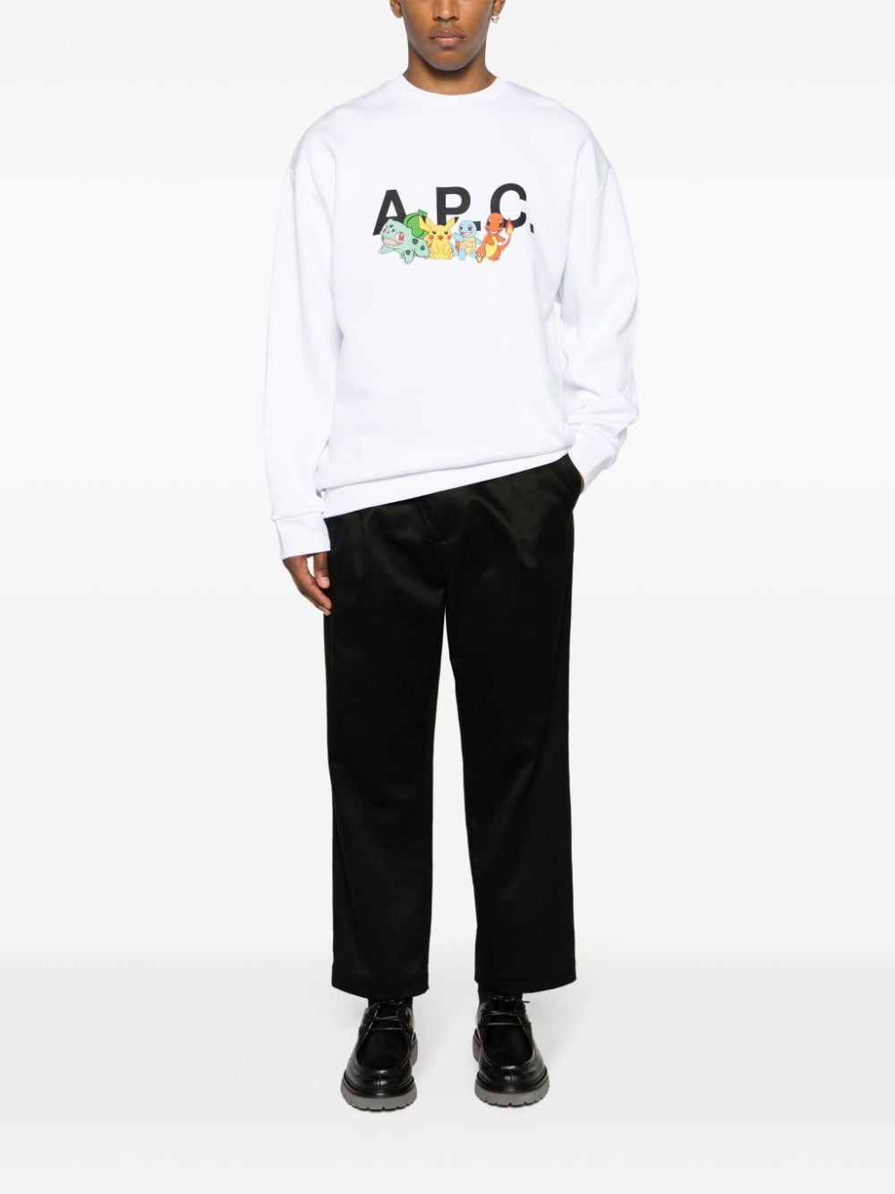 A.P.C. x Pokémon logo-print cotton sweatshirt