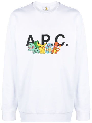 A.P.C. x Pokémon logo-print cotton sweatshirt