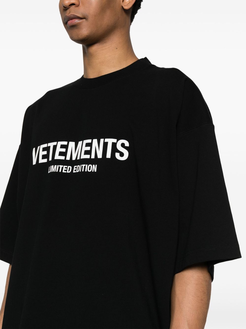 Iconic Brand logo-print cotton Oversized T-shirt Black