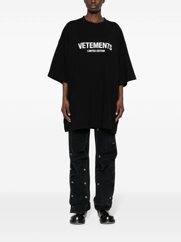Brand logo-print Black Oversized T-shirt