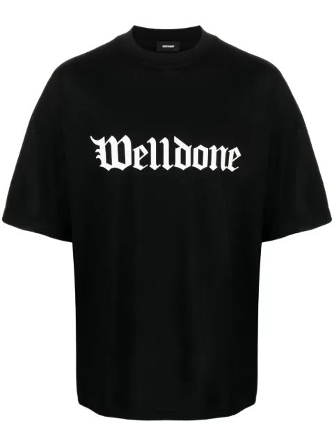 Classic logo-print cotton oversized T-shirt Black