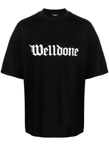 Classic logo-print cotton oversized T-shirt Black
