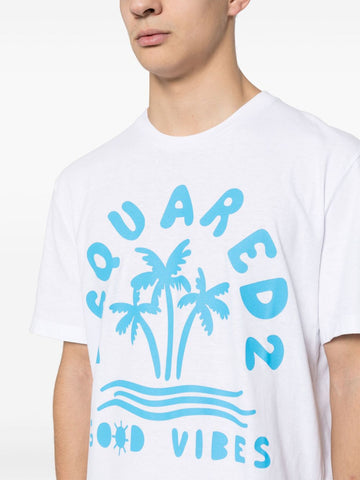Sky Blue logo-print T-shirt