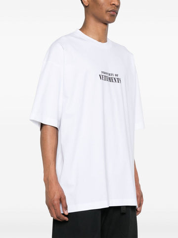 VETEMENTS logo-print cotton oversized T-shirt
