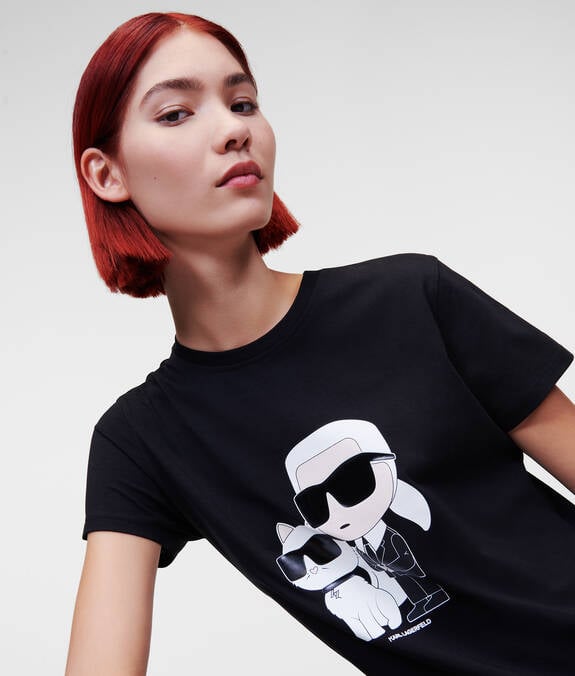Women Black Ikonik Duo Printed T-shirt