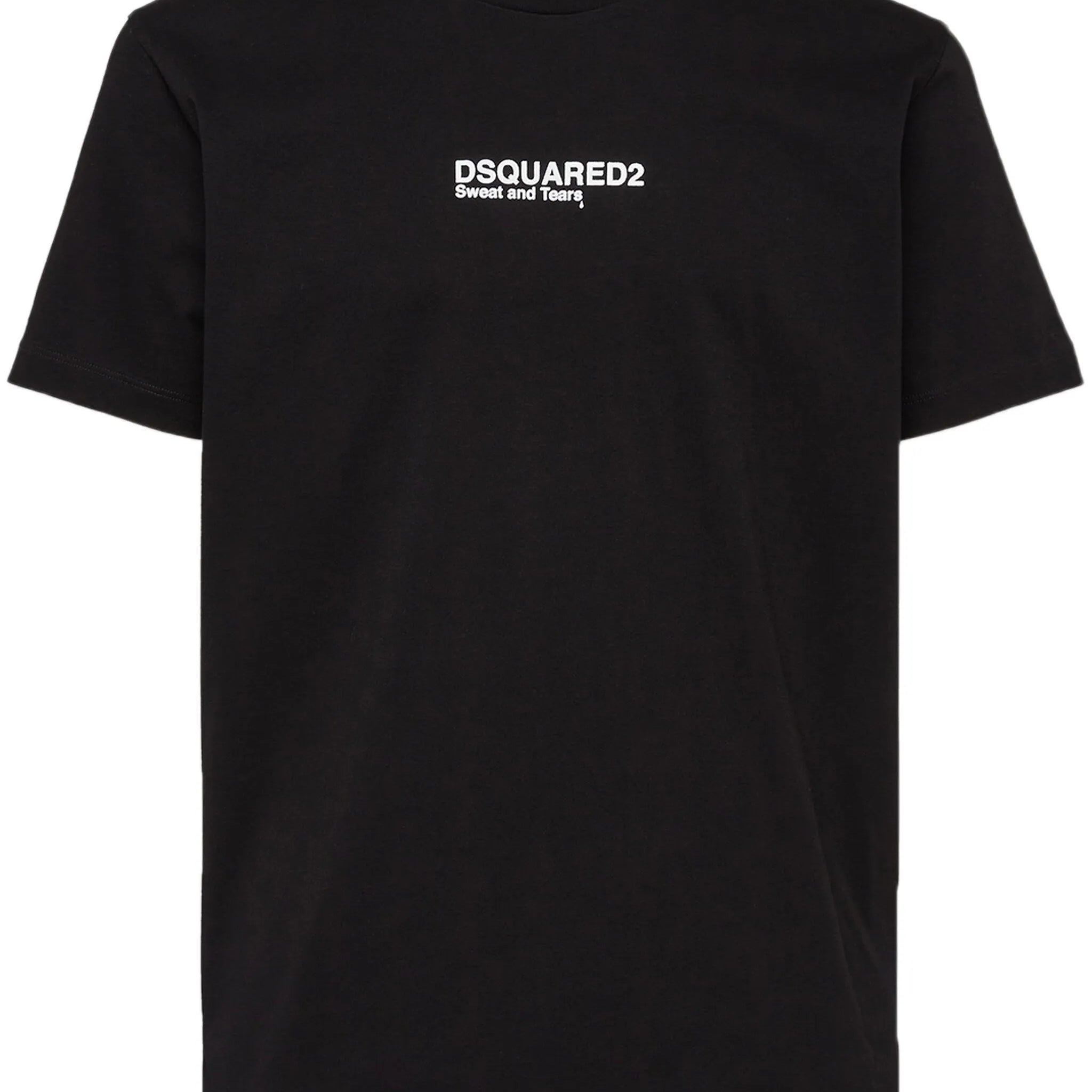 Graphic-print black cotton T-shirt