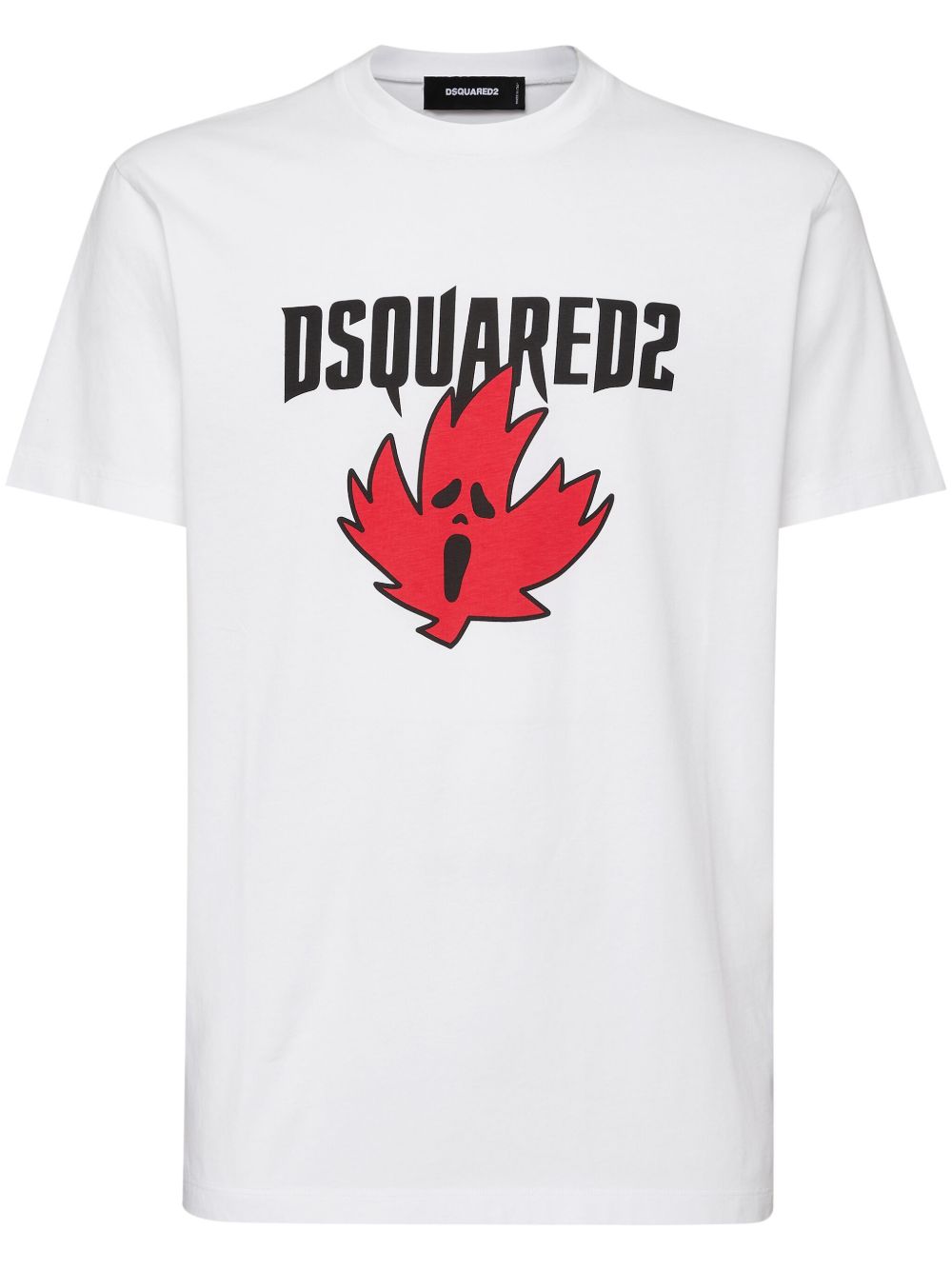 Brand logo-print premium cotton T-shirt White