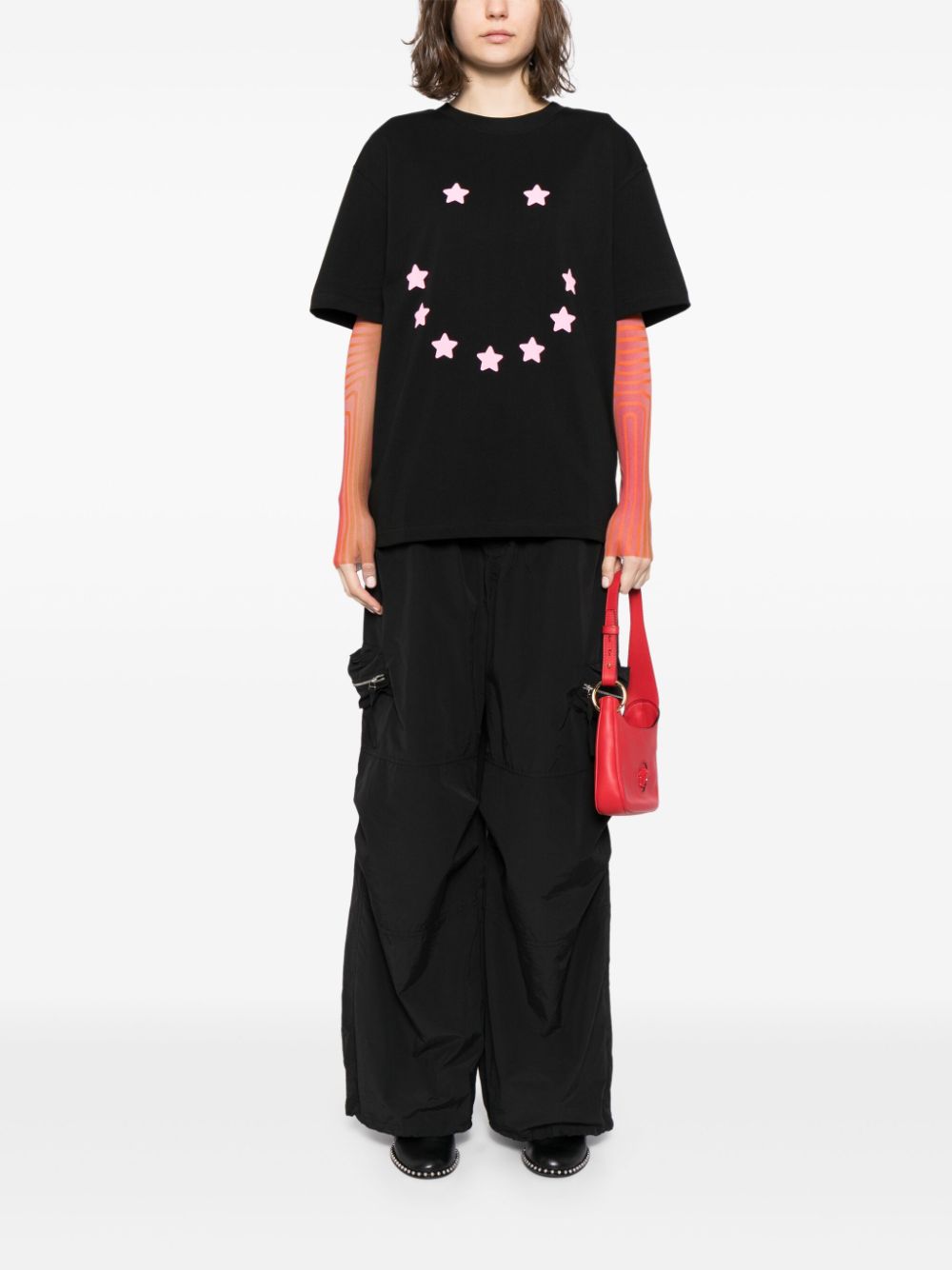 Ground Zero star-print cotton regular fit women's T-shirt