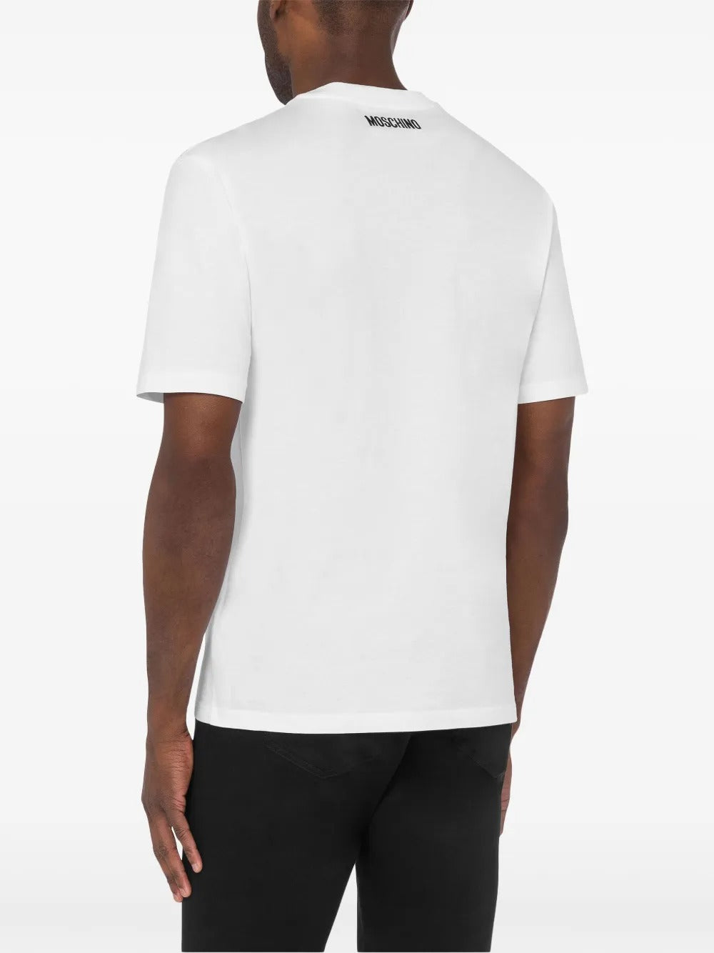 Graphic-print white cotton t-shirt
