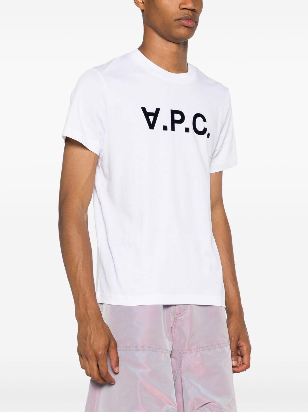 Classic White Logo Print Cotton T-Shirt