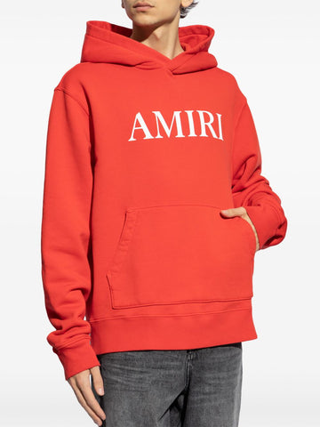 AMIRI logo-print cotton hoodie