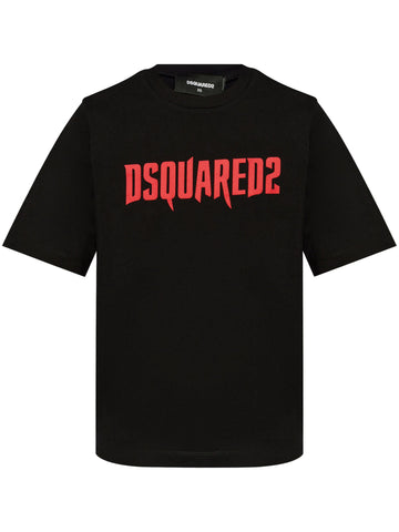 Horror logo-print cotton Unisex T-shirt Black