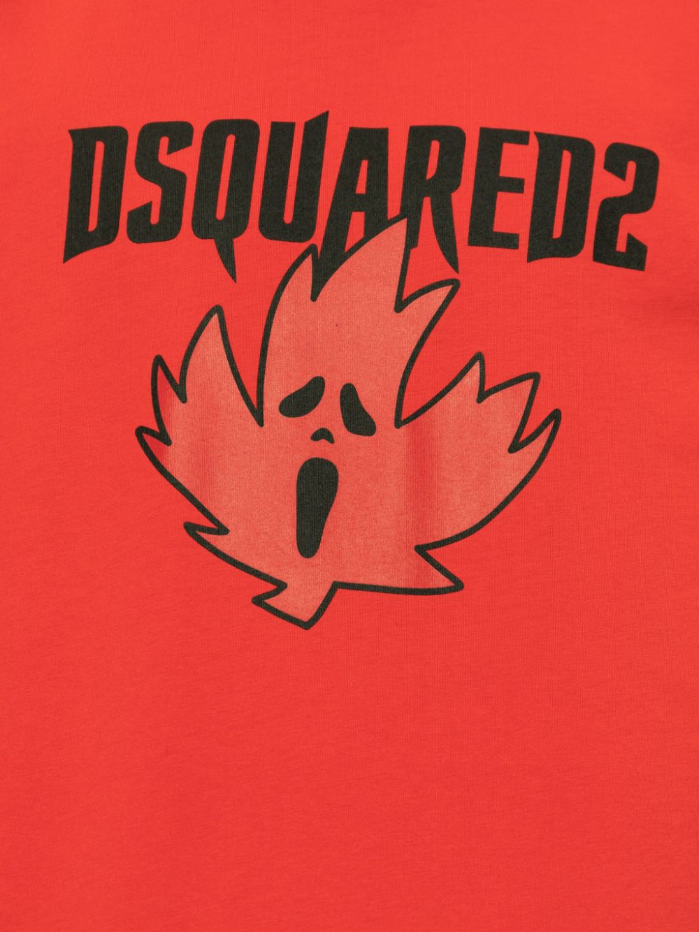 Ghost Maple Leaf cotton T-shirt Red
