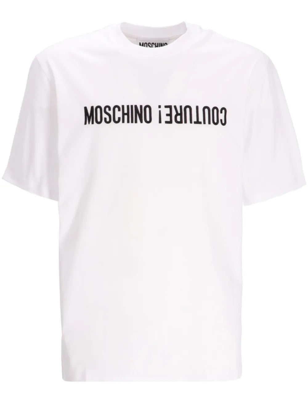 Logo-print white cotton T-shirt