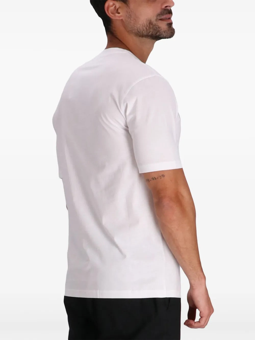 Logo-print white cotton T-shirt