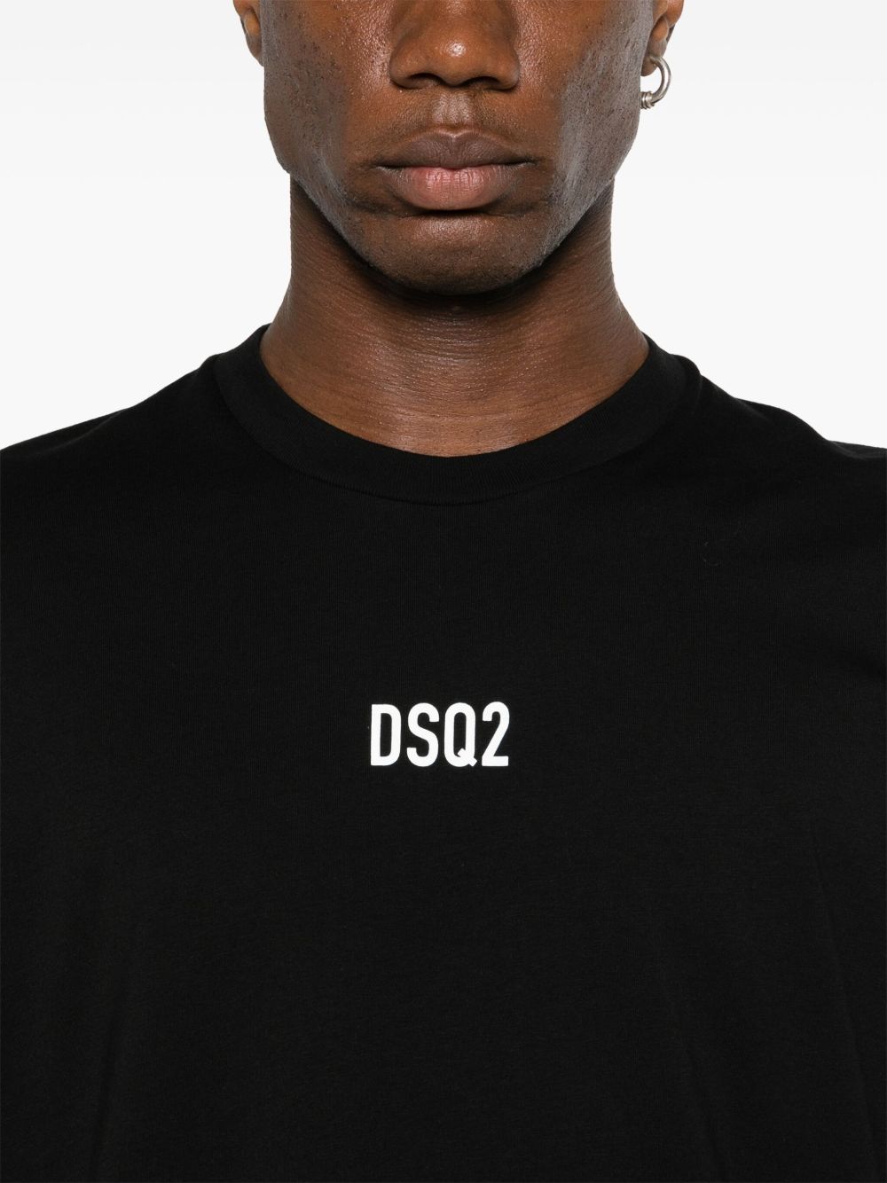 Logo-print cotton Oversized Black T-shirt
