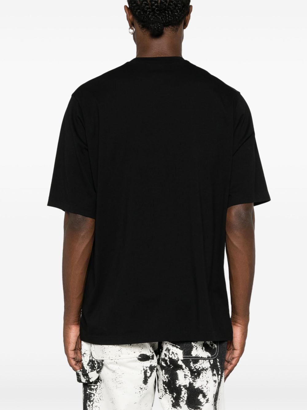 Logo-print cotton Oversized Black T-shirt