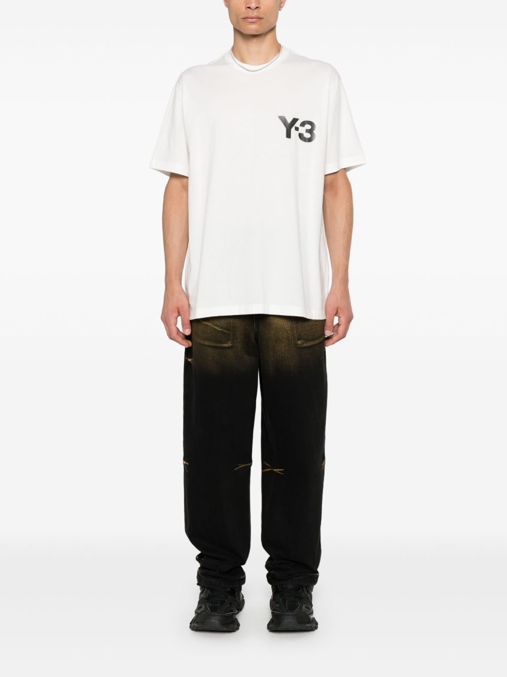 Brand logo-print oversized T-shirt White