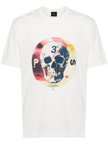 PS graphic-printed white t-shirt