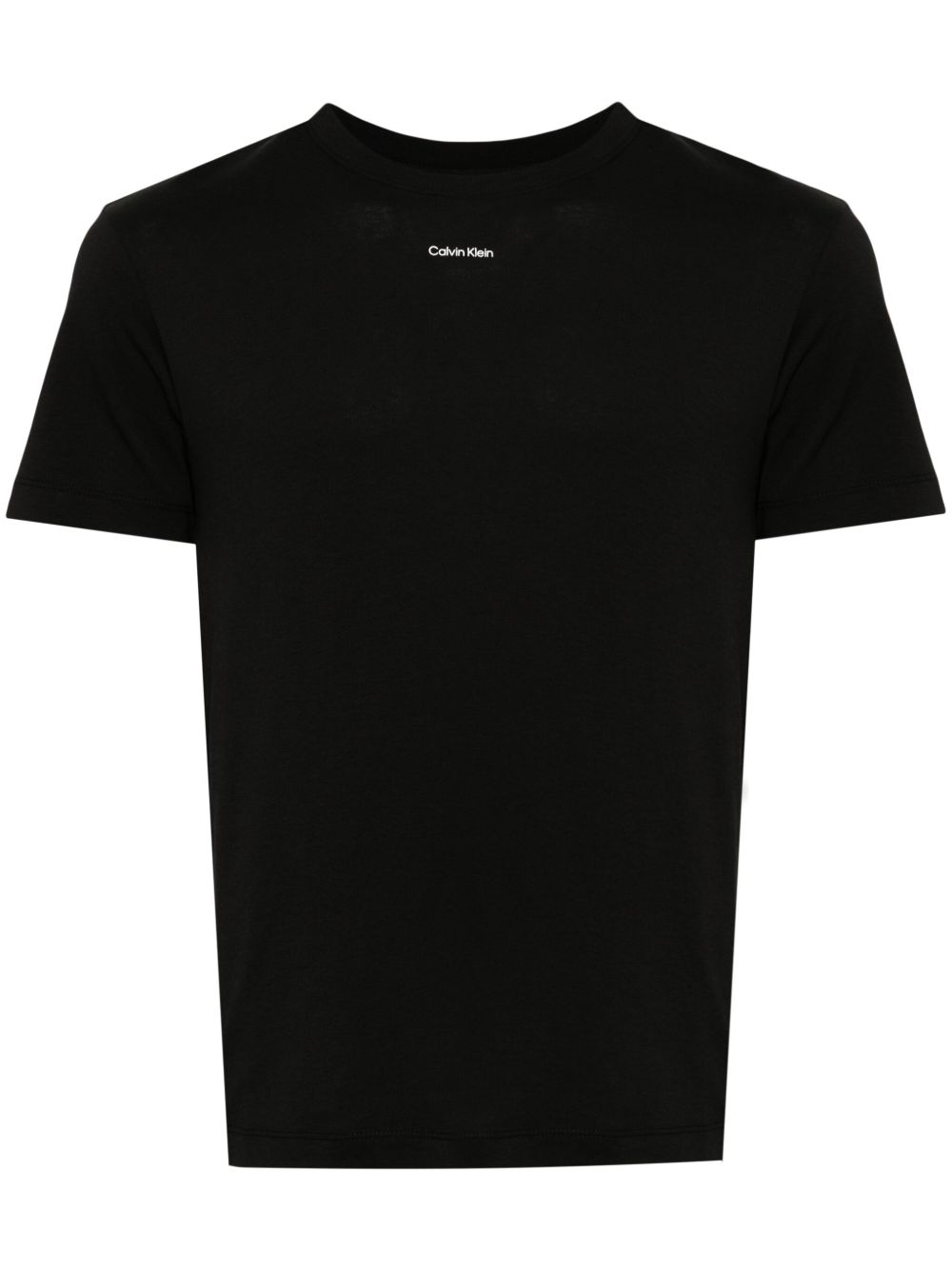Brand Logo-print black premium cotton T-shirt