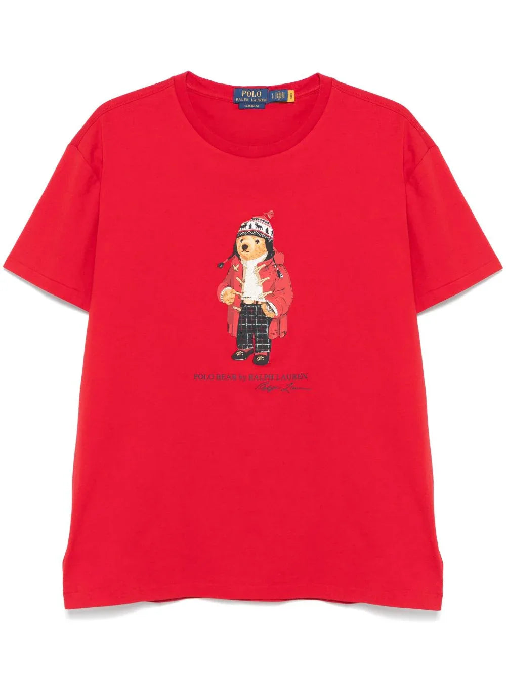 Red Polo Bear-print T-shirt