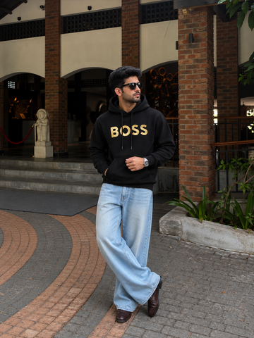 Regal Gold Typography Hoodie