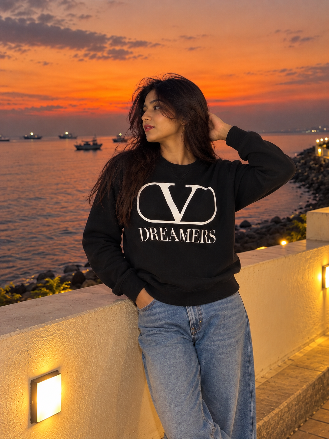 Midnight Dreamers Graphic Sweatshirt