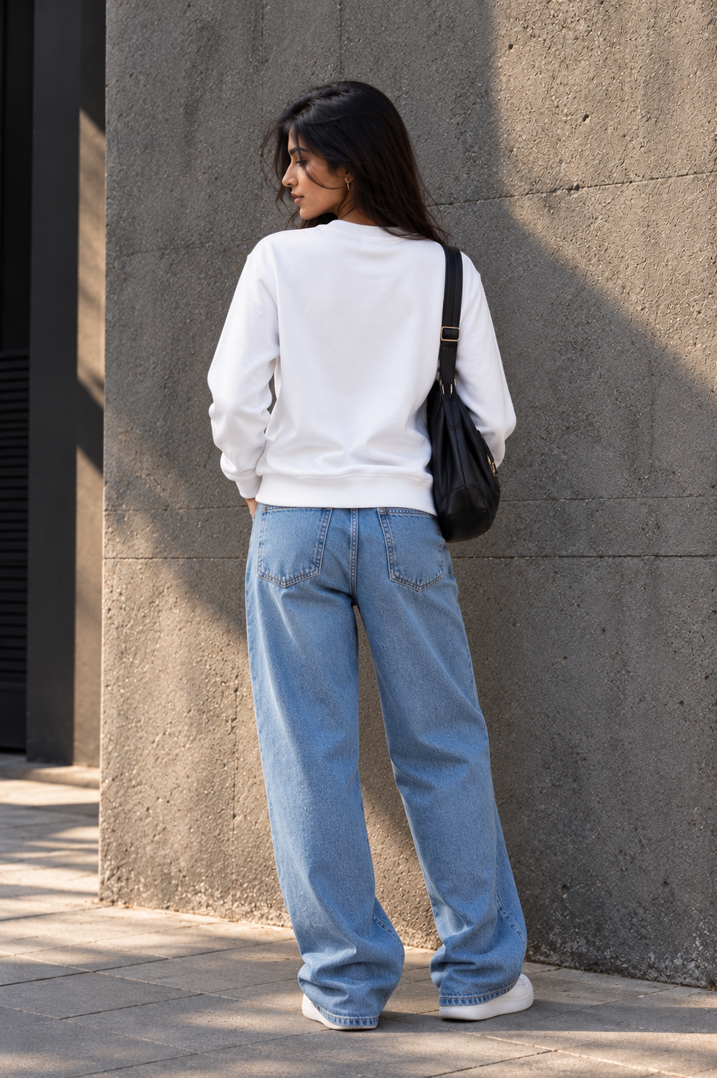 Ivory Axis Cotton Sweatshirt