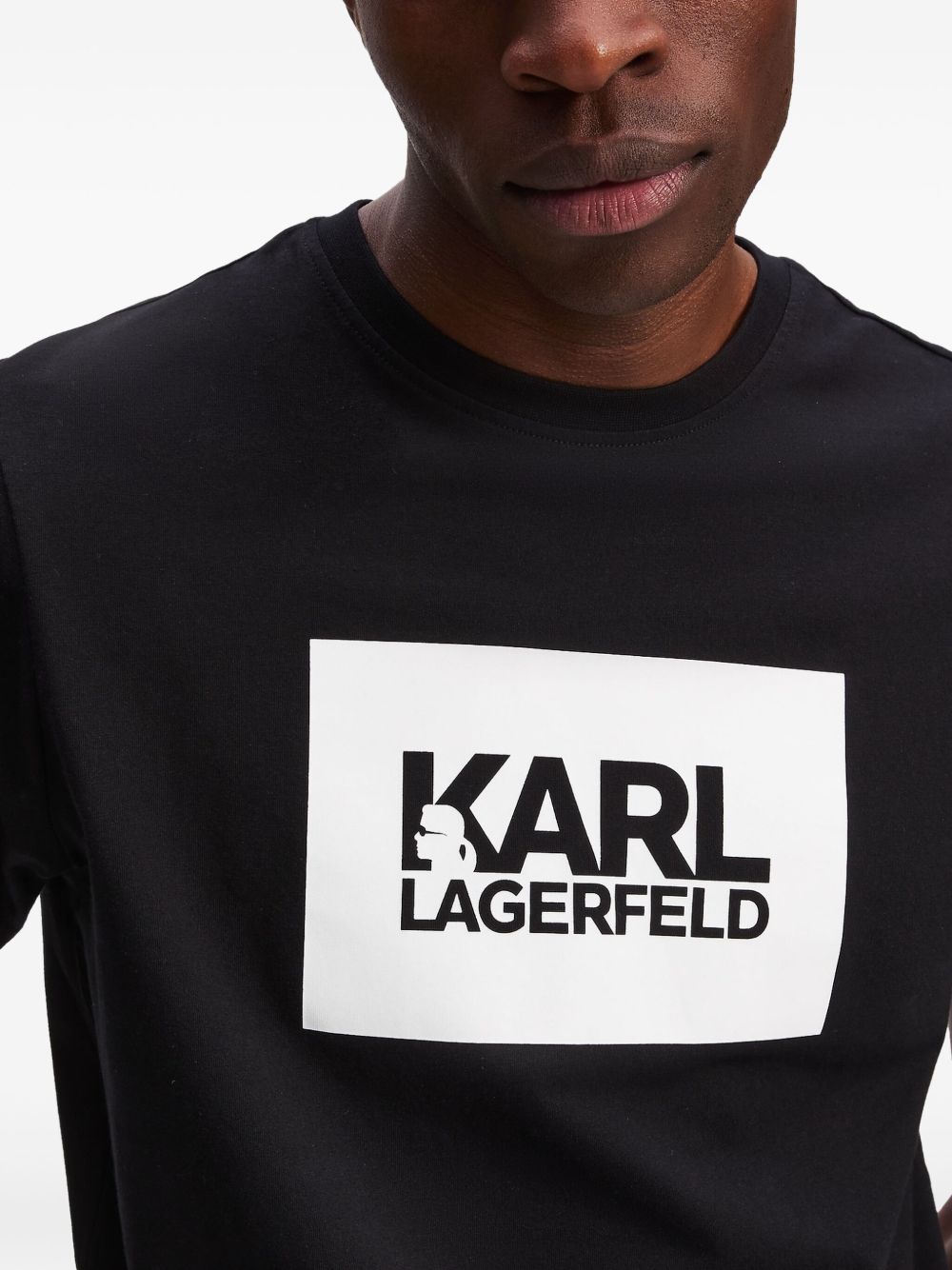 Brand logo high quality print t-shirt Black