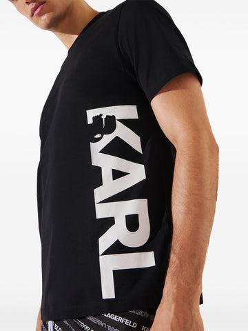 Black logo-print T-shirt