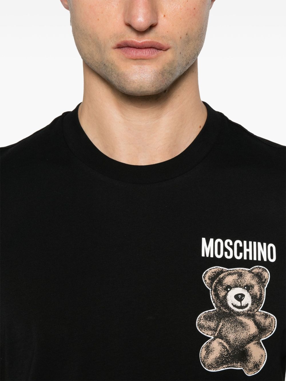 Magnetic teddy bear-print T-shirt