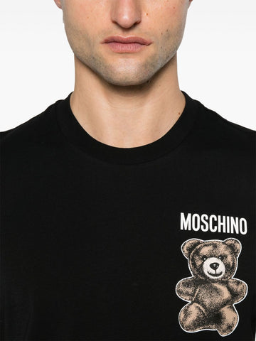 Magnetic teddy bear-print T-shirt