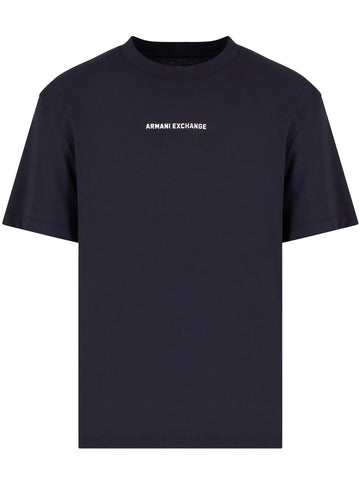 Logo-print on front and back on Navy T-shirt