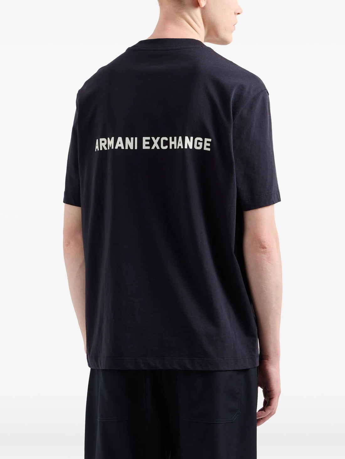Logo-print on front and back on Navy T-shirt