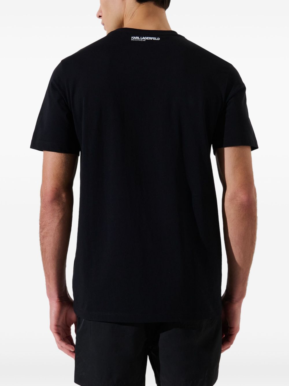 Black elongated-logo T-shirt