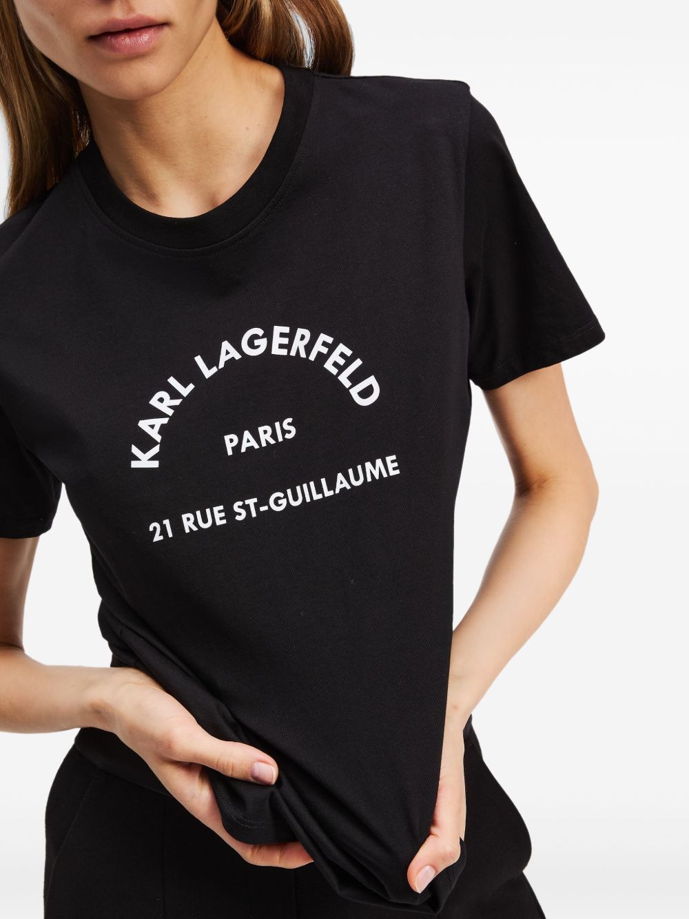 Rue St-Guillaume Black t-shirt