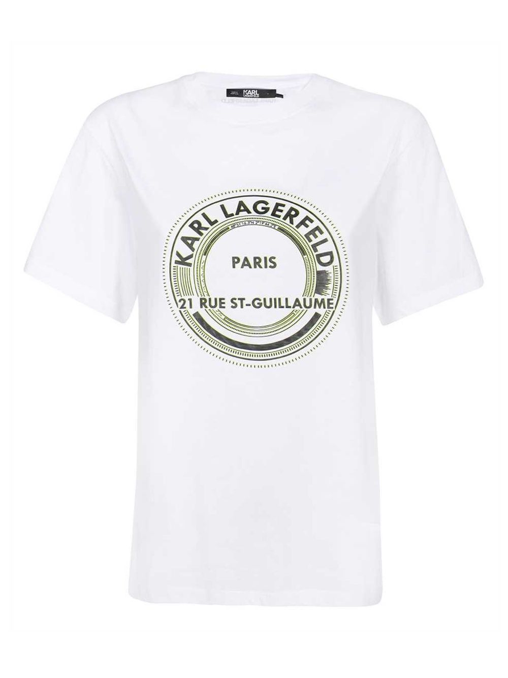 Lagerfeld logo-print white T-shirt