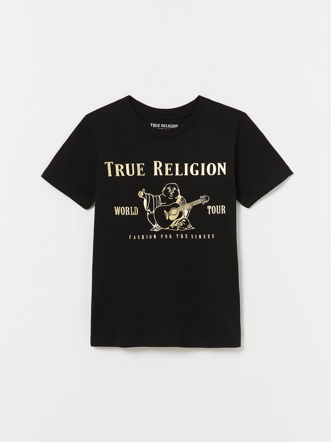 Women's FOIL BUDDHA LOGO BLACK TEE