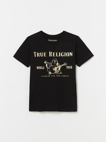 Women's FOIL BUDDHA LOGO BLACK TEE