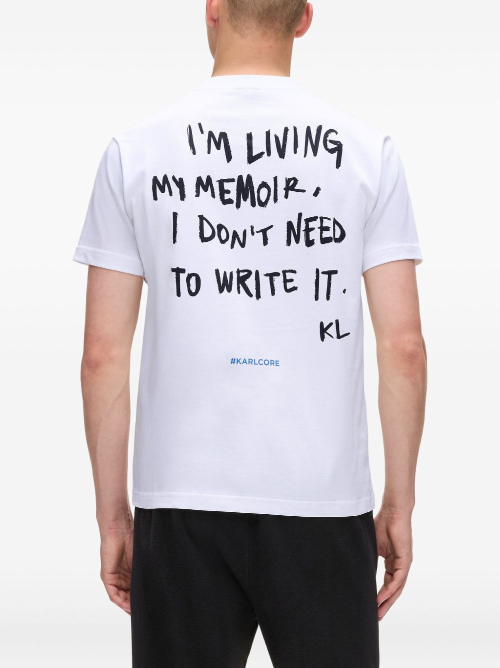 New Season  Karl Lagerfeld Karlism back-print T-shirt