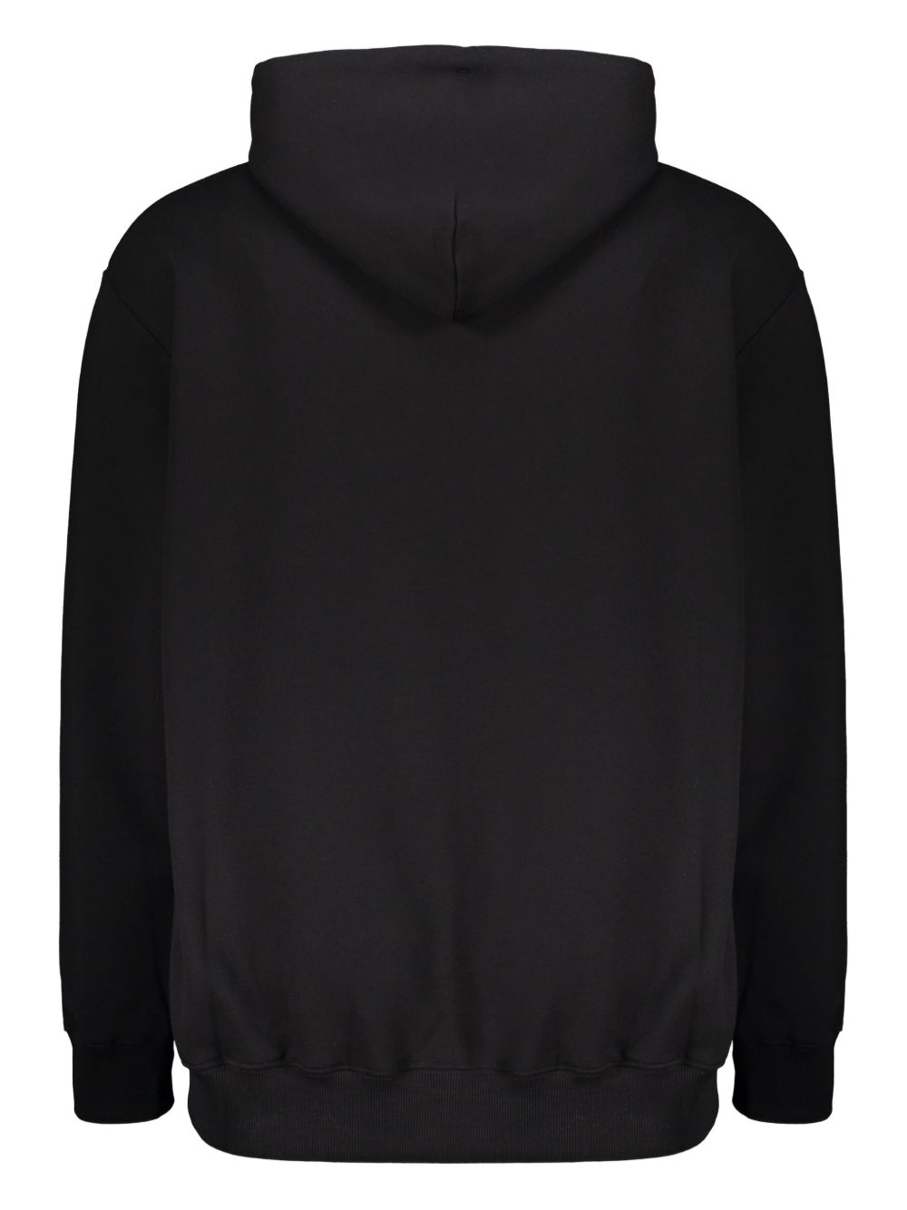 VETEMENTS logo-print ribbed-cuff hoodie