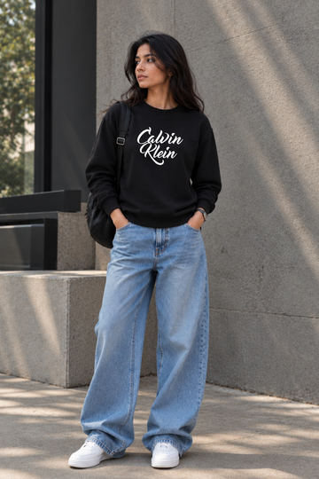 Noir Script Elegance Sweatshirt