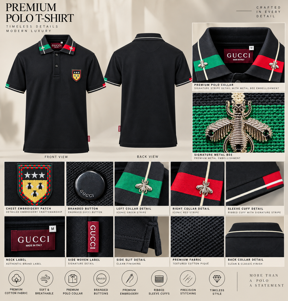 Regal Noir Crest Polo